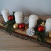 Dekorierter Kerzenhalter für die Adventszeit