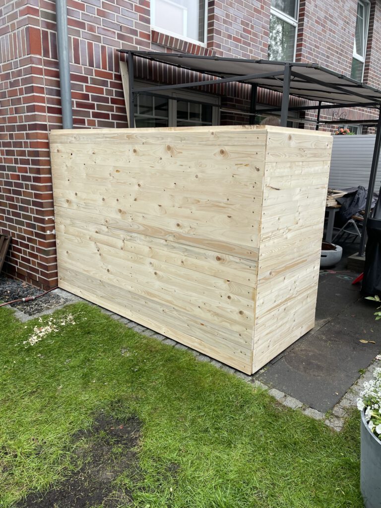 Fertige Wand ohne Zierleisten