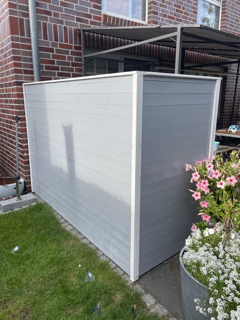 Fertige Wand zur Terrasse