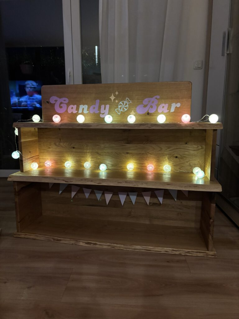 Candybar mit Lichterkette