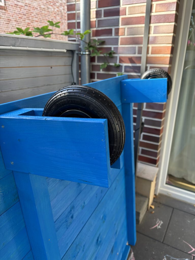Räder an der Unterseite des Deckels