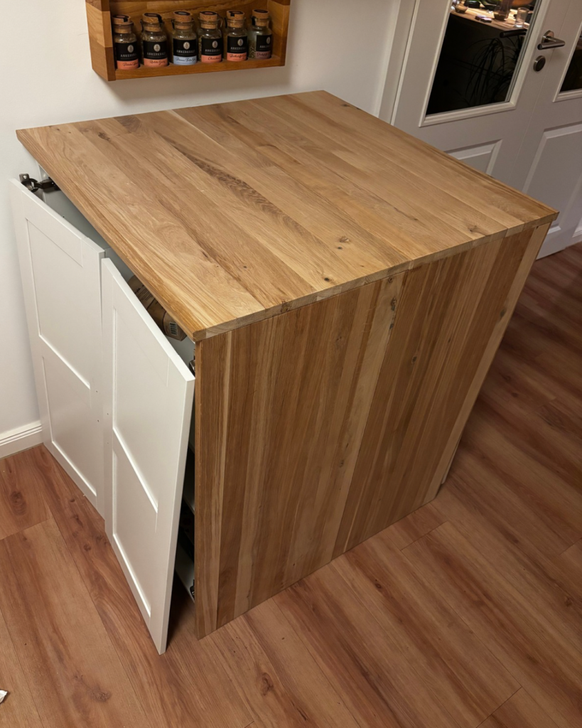 Montierte Holzplatten aus Eiche